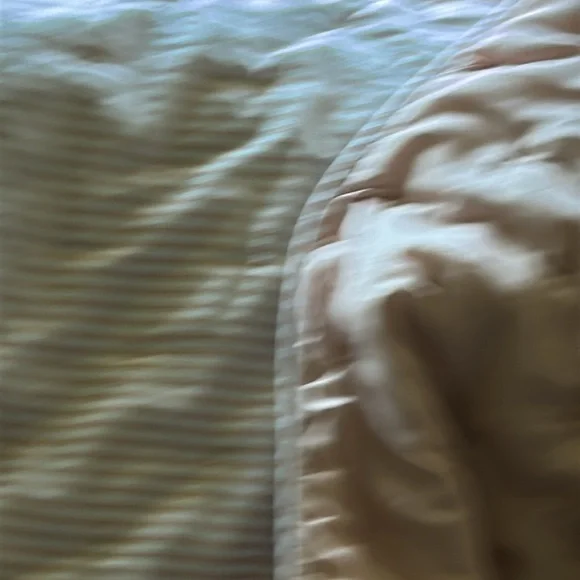 Papier & Chaud Pink & White Striped Reversible Twin Comforter. - Picture 4 of 10